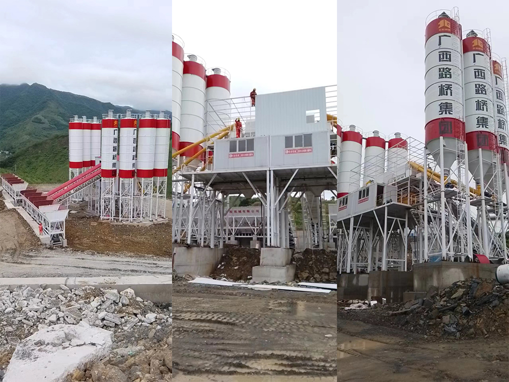 广西乐业双HZS-120型混凝土搅拌站